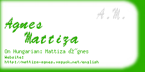 agnes mattiza business card